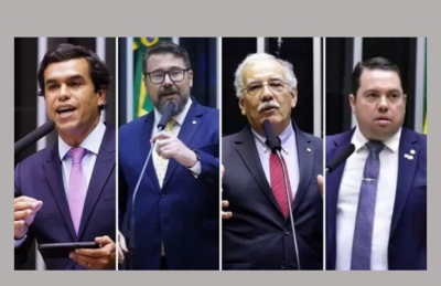 Beto Pereira (PSDB), Marcos Pollon (PL), Luiz Ovando (PP) e Rodolfo Nogueira (PL).