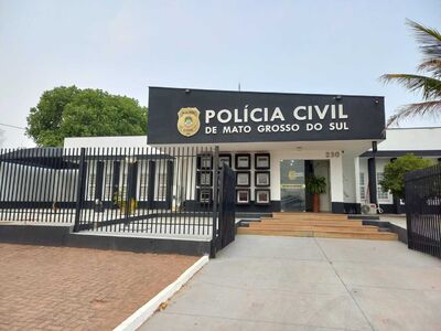 Fachada do prédio da Delegacia de Polícia Civil de Coxim.