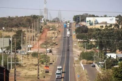 Trecho da BR-163 em Mato Grosso do Sul