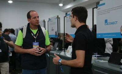 Para trazer visibilidade à startup, Eduardo Feitosa, fundador da Econect, apresenta o trabalho realizado em eventos de inovação.