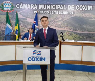 Luiz Eduardo é eleito presidente da Câmara de Vereadores de Coxim.