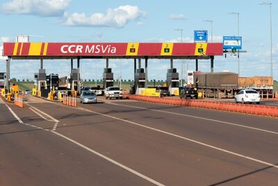 Praça de pedágio na BR-163, em MS, onde a tarifa é cobrada pela CCR MSVia.