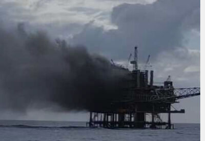 Plataforma de petróleo na Bacia de Campos pegou fogo   