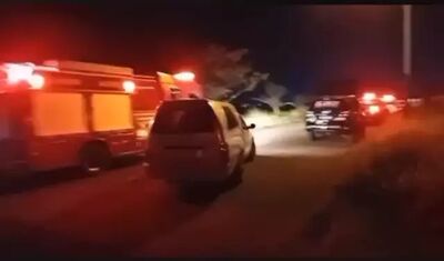Equipes dos bomeiros, funerária e da polícia em área do Indubrasil. Foto: Direto das Ruas