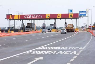 Praça de pedágio da CCR MSVia instalada na BR-163. Foto: Divulgação