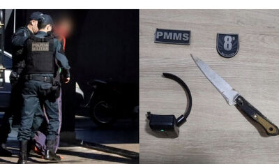 Suspeito foi preso em flagrante pela PM / Ivinotícias 