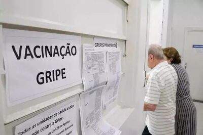 Sala de vacinação contra a gripe, na unidade de saúde 26 de Agosto. Foto: Henrique Kawaminami