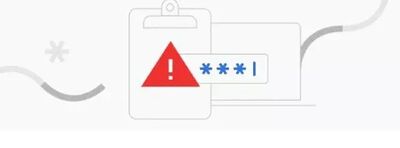 Mensagem automática do Chrome quando alguma senha está sob suspeita de vazamento. Foto: Reprodução 