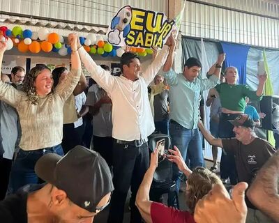Empresário Celso Abrantes (PSD) comemora resultado da eleição suplementar de Bandeirantes que o elegeu prefeito da cidade. Foto: Arquivo Pessoal