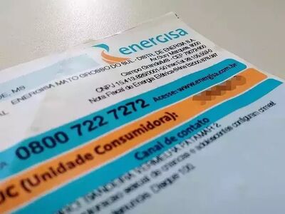 Conta de energia da concessionária Energisa enviada aos consumidores. Foto: Arquivo