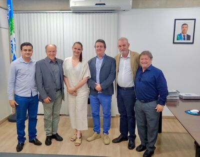 Luiz Eduardo reforça compromisso com a saúde pública de Coxim e leva demandas ao Governo do Estado. Foto: Divulgação 