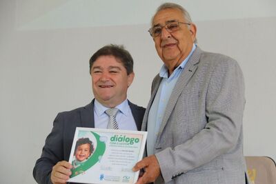 Prefeito Edilson Magro e o Conselheiro Jerson Domingos, vice-presidente e ouvidor do TCE-MS. Foto: Pedro Eduardo 