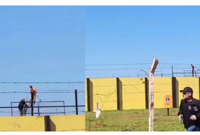 Polícia frustrou fuga ou tentativa de suicídio / Reprodução Passeando em Campo Grande 