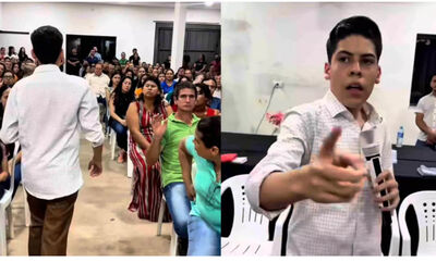 Culto de Miguel em Ponta Porã foi marcado por sermão em fiel - (Fotos: @missionariomigueloliveira, reprodução)