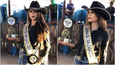 Gabrielly Moreira, de 16 anos, foi Rainha da Cavalgada de Pedra Branca. Foto: Reprodução/Instagram