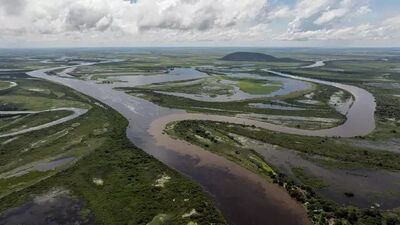 Vista aérea do Pantanal sul, na região de Corumbá. Foto: Fundação de Turismo do Pantanal