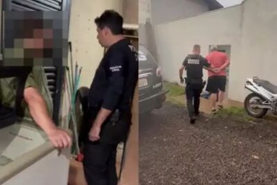 Filhos responsáveis por planejar a morte do fazendeiro; Eduardo à esquerda, em Coxim. Foto: Divulgação PCGO