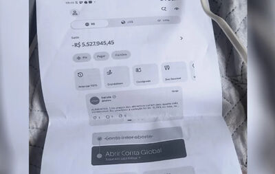 Extrato da conta da jovem apresenta valor bloqueado pela Justiça (Foto: Reprodução)