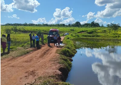 Meninos de 11 e 15 anos morrem após se afogarem em represa na aldeia Te'ýikue, MS  Foto: Corpo de Bombeiros