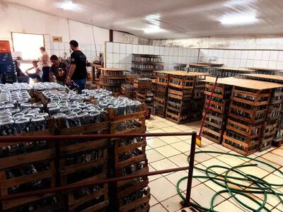 Fábrica durante fiscalização. Foto: Divulgação