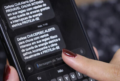 Alerta da Defesa Civil. (Léo de França, Jornal Midiamax)