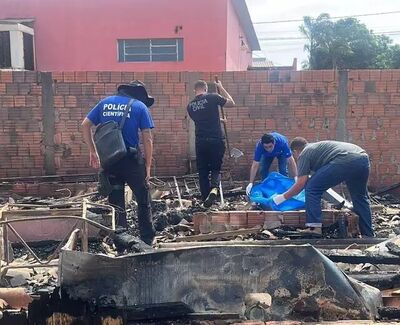 Local do incêndio, onde corpo foi encontrado. Foto: Divulgação