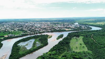 Rio Taquari em Coxim. Foto: Roberth Narciso/Diário X 