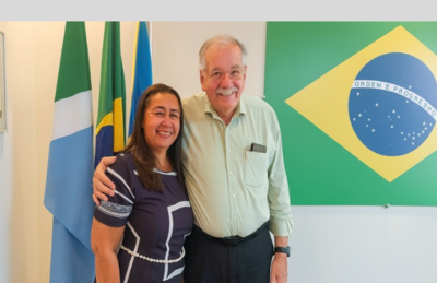 Vereadora Lúcia da AAVC e o deputado federal Dr. Luiz Ovando. Foto: Divulgação 