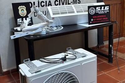 Ar condicionado foi recuperado em Dourados. Foto: Divulgação/PCMS