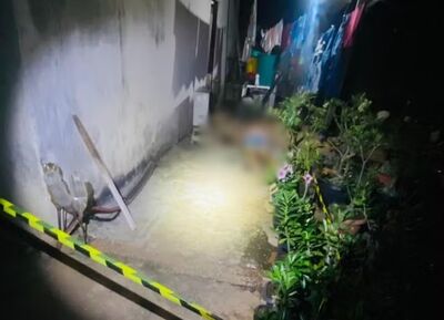 Rosana foi morta no quintal de casa. Foto: Polícia Militar