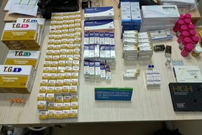 Medicamentos foram apreendidos nos Correios. Foto: Divulgação/SES