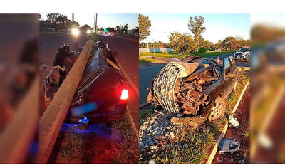O condutor escapou com ferimentos leves / Repórter Top  