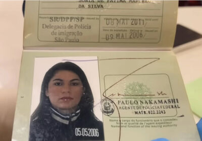 Passaporte Eliza Samudio / Reprodução/Metrópoles 