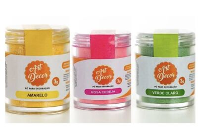Pó para decoração Art Decor. (Reprodução, Internet)