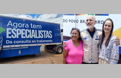 Vereadora Lúcia da AAVC, superintendente Ronaldo Costa e secretária de saúde Fernanda Berigo. Foto: Divulgação 