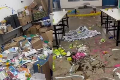 Diretor calcula os prejuízos causados pelas crianças. Foto: Site Cenário MS/Elenize Oliveira