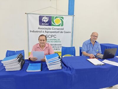 Gervalino Oliveira, presidente da ACIAC e Cláudio Pesso, 1&ordm; secretário. Foto: Valdeir Simão/Diário X 