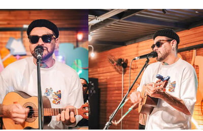 O músico Renatto Jackson se apresentando. (Foto: Reprodução/Facebook).