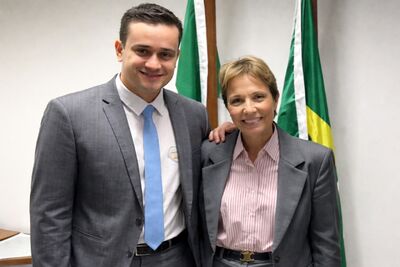 Vereador Luiz Eduardo e a senadora Tereza Cristina. Foto: Divulgação 