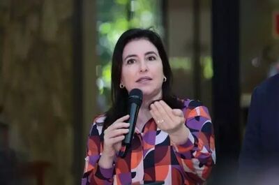 Ministra Simone Tebet durante discurso em evento na Capital. Foto: Marcos Maluf/Arquivo/CGNEWS