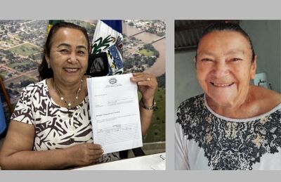 Vereadora Lúcia da AAVC e a senhora Tereza de Oliveira Barbosa 