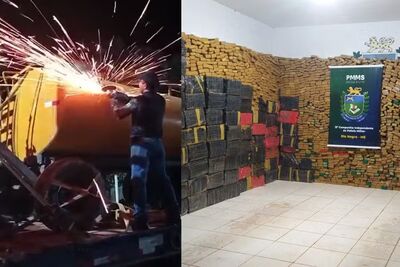 Droga foi apreendida pela Polícia Militar em Rio Negro (MS). Foto: PMMS