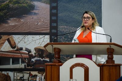 Diretora da UFMS destaca avanços para implantação do curso de Medicina em Coxim. Foto: Hugo Crippa/produção Diário X 
