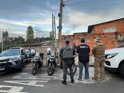 Equipe do MPMS durante cumprimento de mandados em São Paulo. Foto: Divulgação