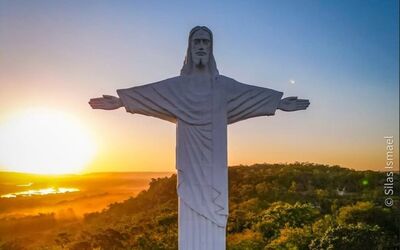 Cristo Redentor do Pantanal em Coxim. Foto: Silas Ismael 