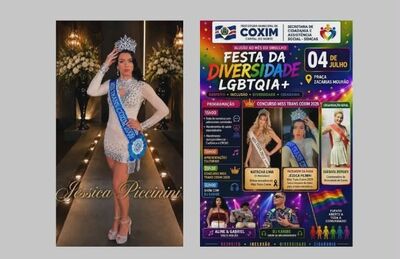 Jéssica Piccinini encerra reinado e Concurso Miss Trans Coxinense se prepara para eleger nova representante. Foto: Produção Diário X  