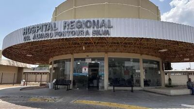 Fachada do Hospital Regional de Coxim, onde vítima deu entrada. Foto: Reprodução