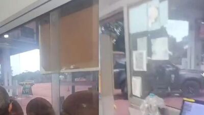 Movimentação de viaturas policiais no posto de combustíveis. Fala Povo Midiamax