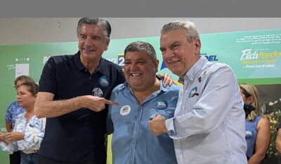 Deputado Federal, Dagoberto Nogueira, prefeito Josmail e o deputado Paulo Corrêa. Foto: Divulgação
