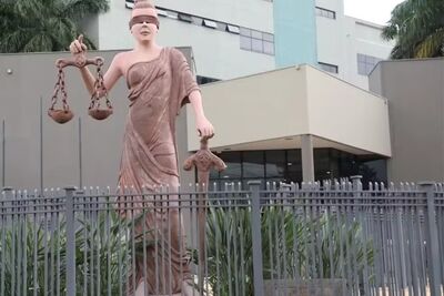 Deusa da Justiça, instalada no Tribunal de Justiça de Mato Grosso do Sul. Foto: TJMS